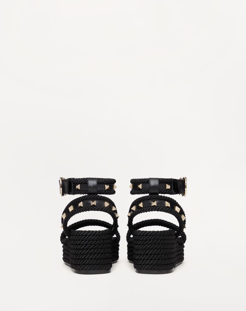 ROCKSTUD FLATFORM SANDAL IN CALFSKIN 45MM - Image 2